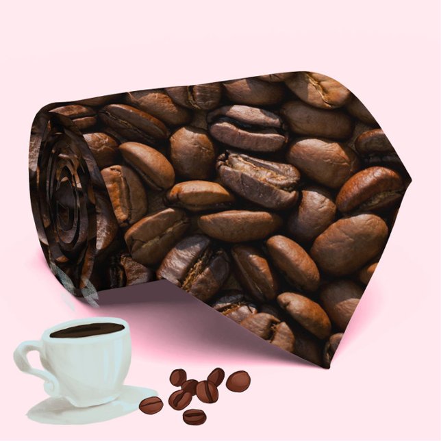 Coole Kaffeebohnen Muster Fun Moderne Krawatte (A fun coffee bean tie for the caffeine addict in your life! Makes a great gift.)