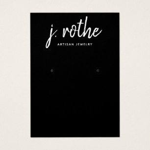 Coole Kalligrafie Schriftart Schwarzer Ohrring-Anz