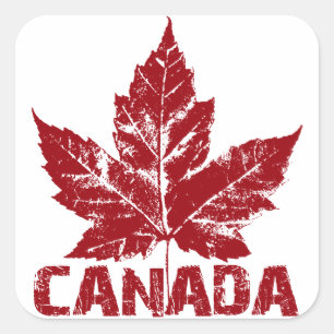 Coole Kanada-Aufkleber Maple Leaf Souvenir-Aufkleb Quadratischer Aufkleber