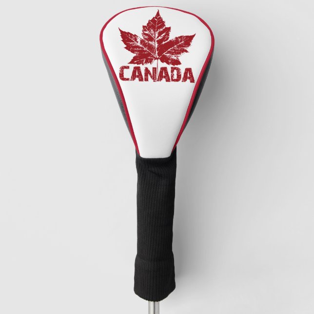 Coole Kanada Golf Retro Kanada Treiberabdeckung Golf Headcover (Vorderseite)