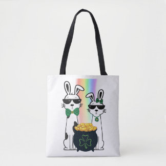 Coole Kaninchen und Topf voller Gold