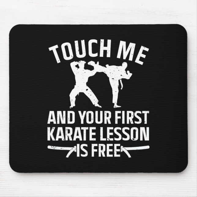 Coole Karate Kunst für Männer Frauen Karate Schwar Mousepad (Vorne)
