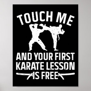 Coole Karate Kunst für Männer Frauen Karate Schwar Poster