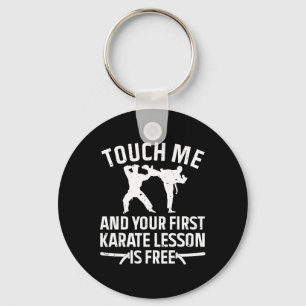 Coole Karate Kunst für Männer Frauen Karate Schwar Schlüsselanhänger