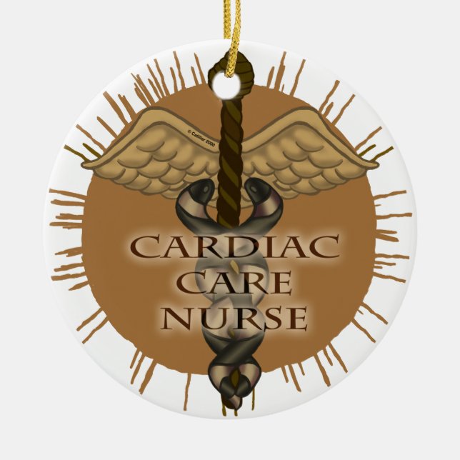 Coole kardiale Nurse Caduceus Ornament (Vorne)