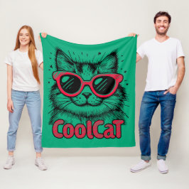 Coole Katze 1 Fleecedecke
