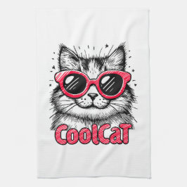 Coole Katze 1 Geschirrtuch