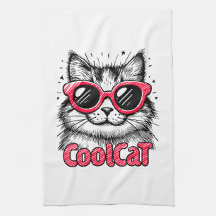 Coole Katze 1 Geschirrtuch