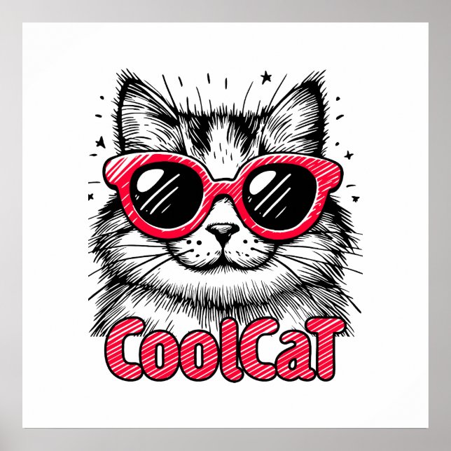 Coole Katze 1 Poster (Vorne)