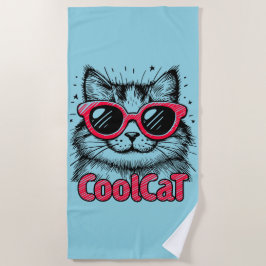 Coole Katze 1 Strandtuch