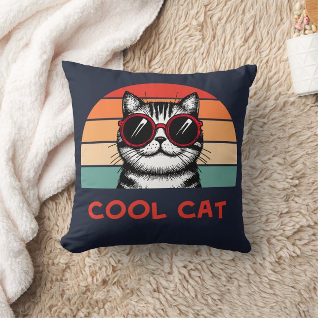 Coole Katze 2 Kissen (Decke)