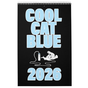 Coole Katze Blue 2026 Kalender