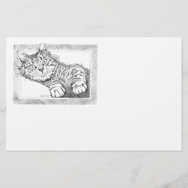 Coole Katze Briefpapier (Vorderseite)