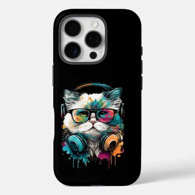 coole Katze Case-Mate iPhone Hülle (Rückseite)