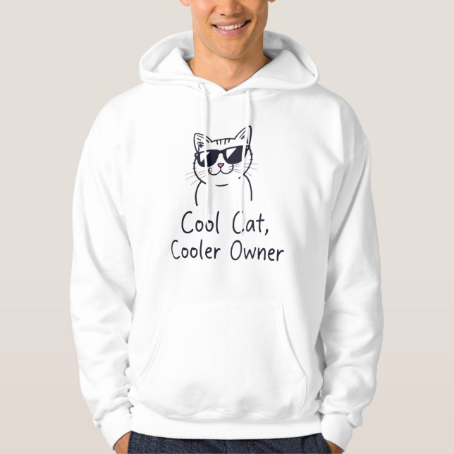 Coole Katze, Coolerer Eigentümer: Trendy T - Shirt (Vorderseite)