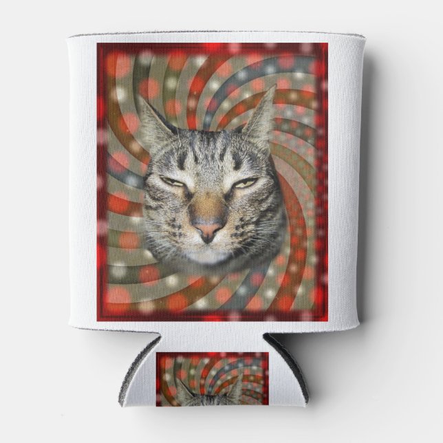 Coole Katze - DU KANNST Deinen Geschenk! Dosenkühler (Vorderseite)