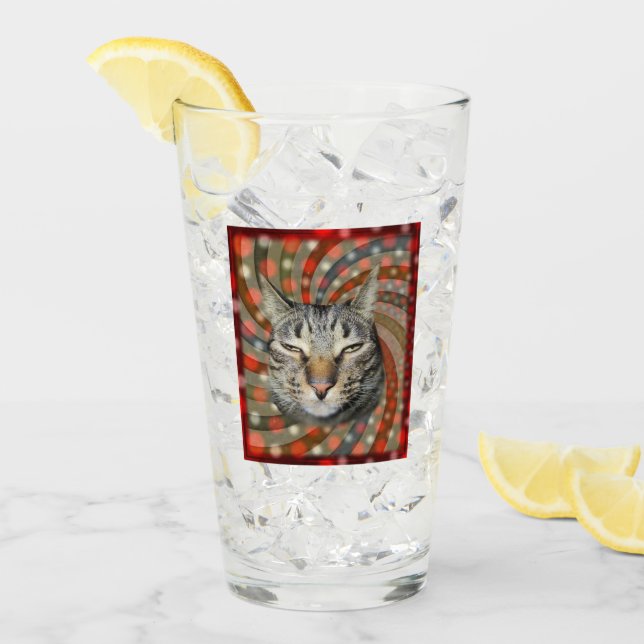 Coole Katze - DU KANNST Deinen Glass! Glas (Vorderseite Ice)