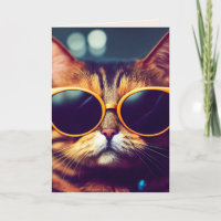 COOLE KATZE-GEBURTSTAGSKARTEN-KARTE