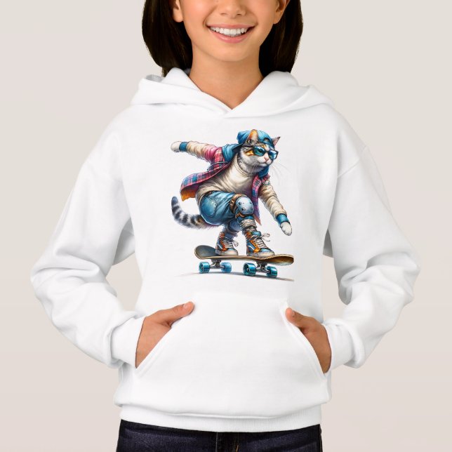 Coole Katze Hoodie (Vorderseite)