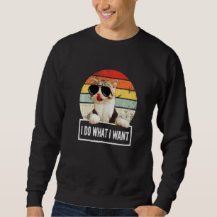 Coole Katze, ich mache, was ich will Katze Vintage Sweatshirt