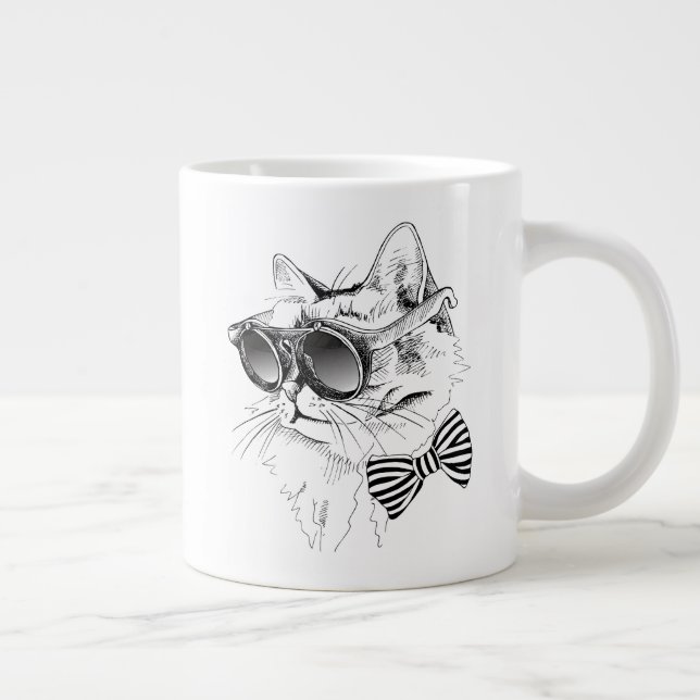 Coole Katze Jumbo-Tasse (Rechts)
