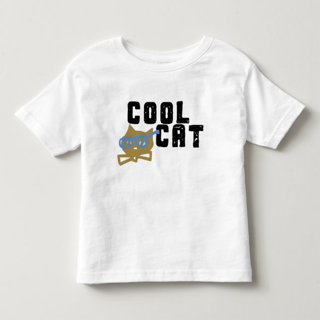 Coole Katze Kleinkind T-shirt (Vorderseite)