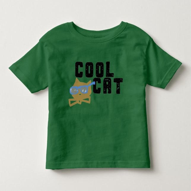 Coole Katze Kleinkind T-shirt (Vorderseite)