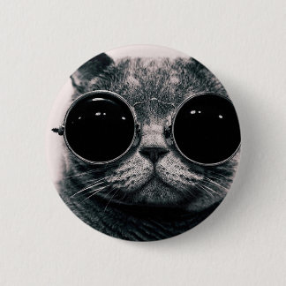 coole Katze Kool Kat mit Sonnenbrille Button