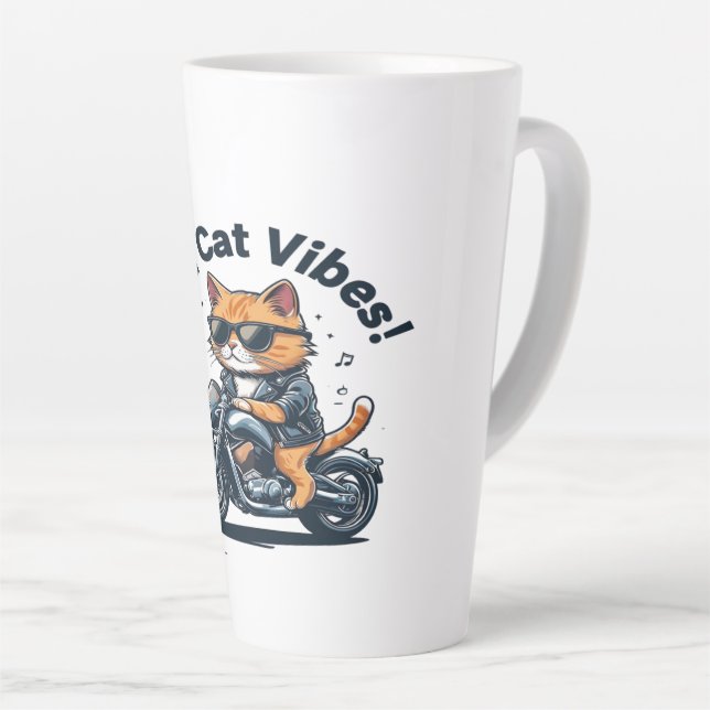 Coole Katze Latte Tasse (Rechte Ecke)