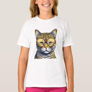 Coole Katze mit Brille T-Shirt