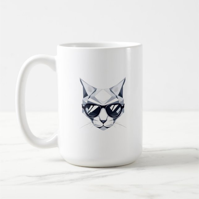 Coole Katze mit Shades Tasse - Einzigartige und st (Links)