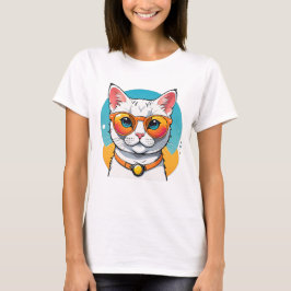 Coole Katze mit Sonnenbrille T-Shirt