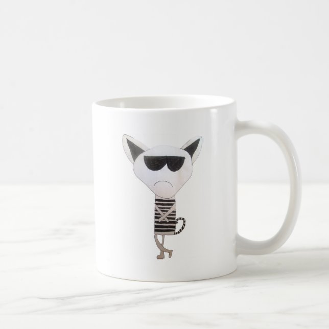 Coole Katze mit Sonnenbrille Tasse (Rechts)