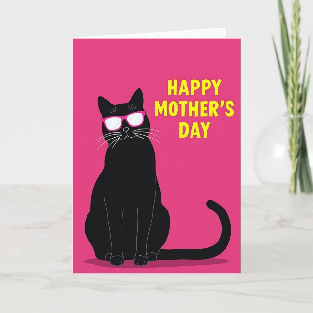 Coole Katze Muttertags-Grußkarte Karte (Vorderseite)