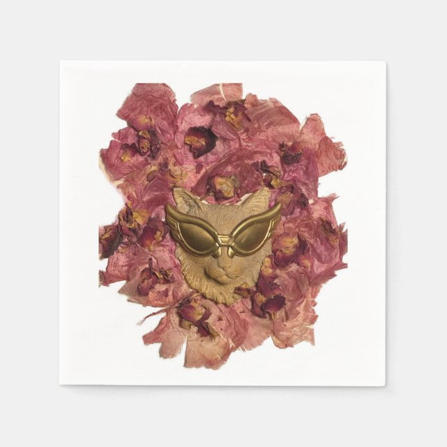 Coole Katze Napkins Serviette (Vorderseite)