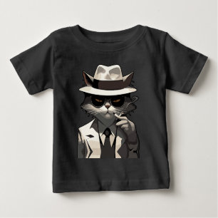 Coole Katze Noir: Suave und mysteriöse Feline Baby T-shirt