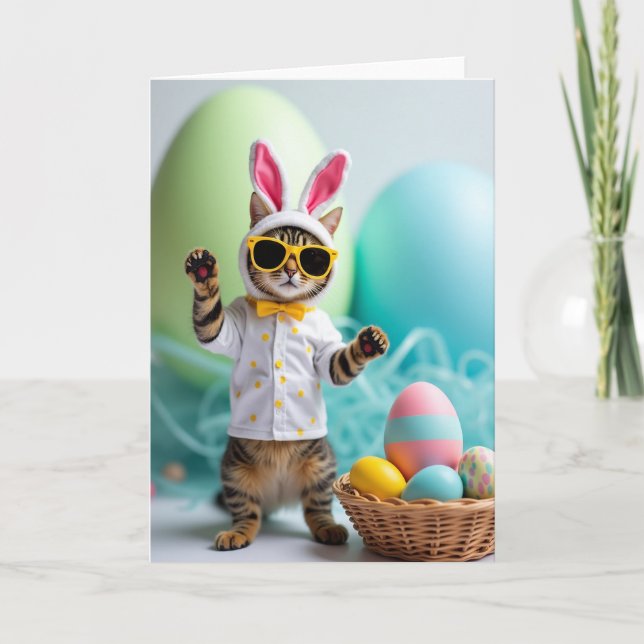Coole Katze Osterkarte Karte (Vorderseite)