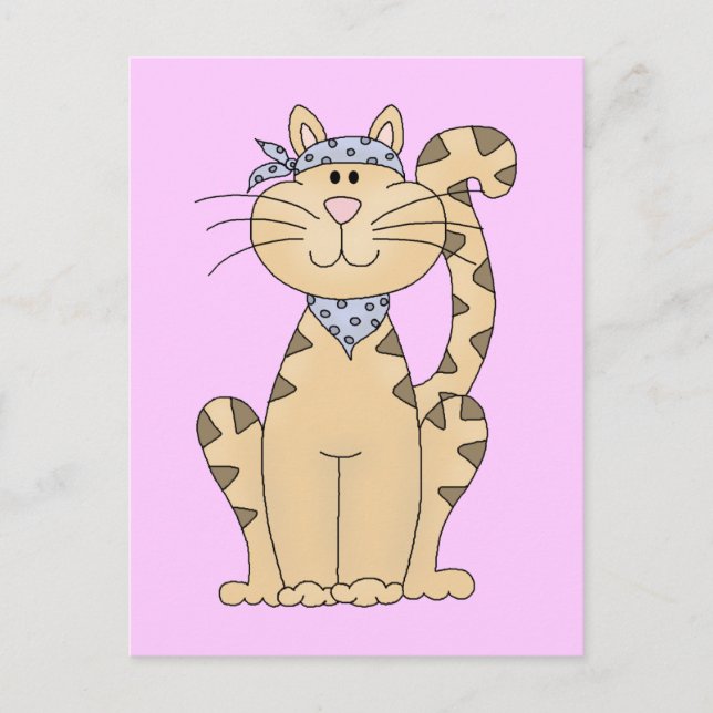 Coole Katze Postkarte (Vorderseite)