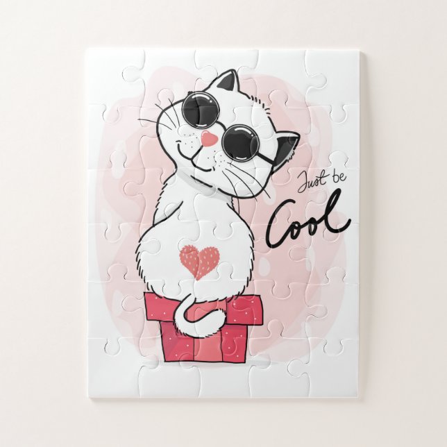 Coole Katze Puzzle (Vertikal)