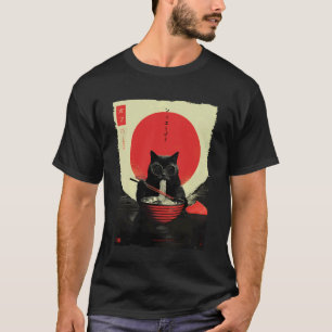 Coole Katze Ramen Ästhetische Japanische Kunst Gro T-Shirt