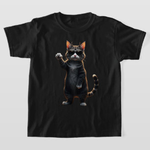 Coole Katze Rock Tänzer T-Shirt Lustiges Tier Mu