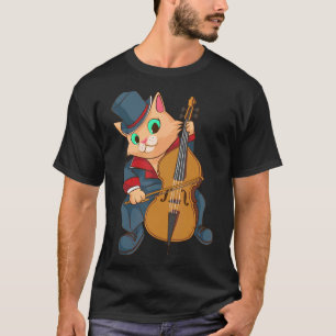 Coole Katze spielt Cello Lustiges Kätzchen Instrum T-Shirt