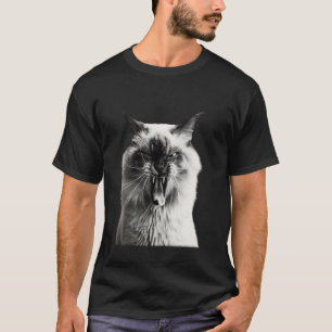 Coole Katze streckt in spielerischer Herausforderu T-Shirt