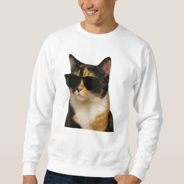Coole Katze Sweatshirt (Vorderseite)