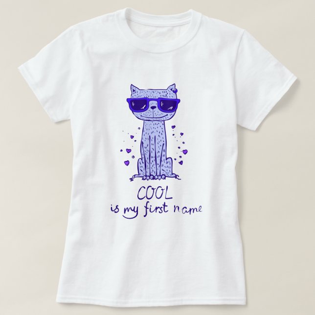 Coole Katze T-Shirt (Design vorne)