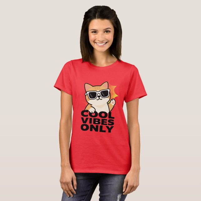 Coole Katze T-Shirt (Vorne ganz)