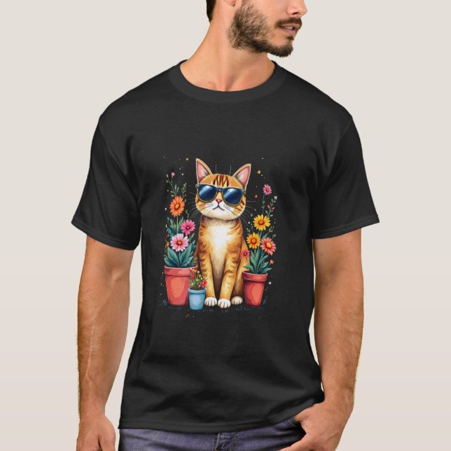Coole Katze T-Shirt (Vorderseite)