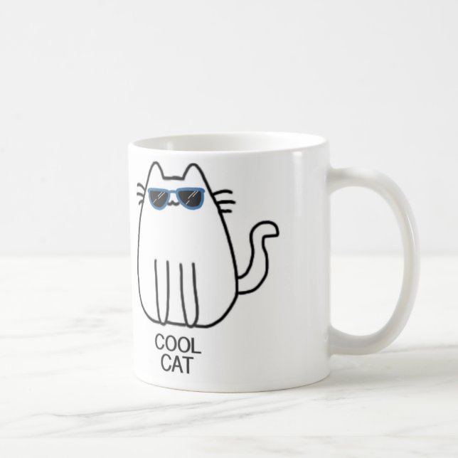 "Coole Katze" Tassekatze Reihe Kaffeetasse (Rechts)