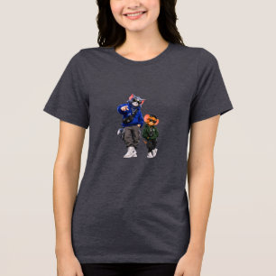 Coole Katze und Maus Street Style Grafik T-Shirt Tri-Blend Shirt