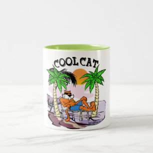 Coole Katze Zweifarbige Tasse